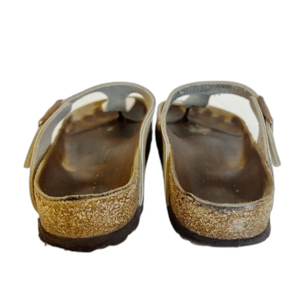 Birkenstock Giza Sandals in Graceful Pearl White Flip Flops Size 7-7.5 - Picture 8 of 8